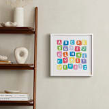 "ABC squares" - Art Print in Primary Red by Amy Hall - In a Room