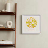 "Forever Sunshine" - Personalized Art Print in Goldenrod by Carrie ONeal - In a Room