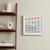 "Paper Hearts" - Art Print in Rainbow by InkDot - In a Room