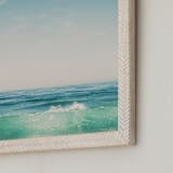 "Malibu Surf and Sky II" - Art Print in Fresh Blue by Kamala Nahas - Frame Close-up