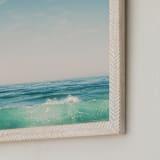 "Malibu Surf and Sky II" - Art Print in Fresh Blue by Kamala Nahas - Frame Close-up