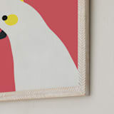 "Hello Cocky! " - Art Print in Coral by Catherine Culvenor - Frame Close-up