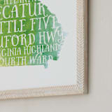 "Georgia on my Mind" - Art Print in lush green by chica design - Frame Close-up