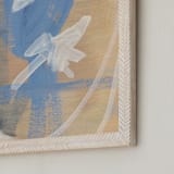 "Little Man Series 2" - Art Print in Tan by Angela Simeone - Frame Close-up