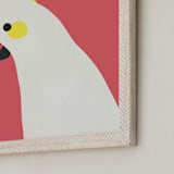 "Hello Cocky! " - Art Print in Coral by Catherine Culvenor - Frame Close-up