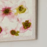 "Diaphanous Petals" - Art Print in Chartreuse Green by Kara Kosaka - Frame Close-up