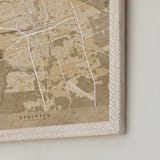 "Stockton, CA, vintage-looking city map" - Art Print in Sepia by Rosana Laiz Blursbyai - Frame Close-up