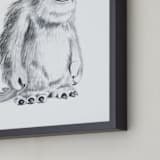 "Sulley" - Art Print in White by Mary Gaspar - Frame Close-up