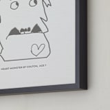 "Your Drawing: Portrait Custom Letterpress Print" - Custom Letterpress Print in Black by Minted - Frame Close-up