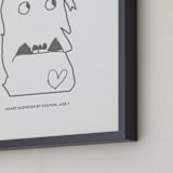 "Your Drawing: Portrait Custom Letterpress Print" - Custom Letterpress Print in Black by Minted - Frame Close-up