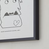 "Your Drawing: Portrait Custom Letterpress Print" - Custom Letterpress Print in Black by Minted - Frame Close-up