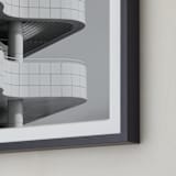 "Curves and Squares 1" - Art Print in Black & White by lulu and isabelle - Frame Close-up
