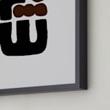 "Bold Floral I" - Art Print in Onyx by Iveta Angelova - Frame Close-up