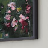 "Dancing in the Green" - Art Print in Green by Mary Ketch - Frame Close-up