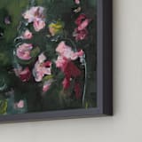"Dancing in the Green" - Art Print in Green by Mary Ketch - Frame Close-up