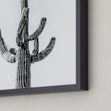 "Lone Cactus" - Art Print in Black and white by Ellen Schlegelmilch - Frame Close-up