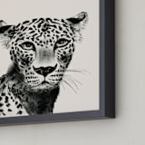 "Leopard" - Art Print in Sand by Teju Reval - Frame Close-up