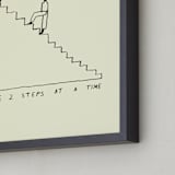 "Two Steps at a Time" - Art Print in Parchment 2 by Elliot Stokes - Frame Close-up