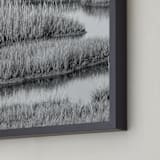"Marshlands 1" - Art Print in Black & White by Elizabeth Pyle - Frame Close-up