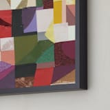 "A quilt for Sonia D" - Art Print in Grape by Erin McCluskey Wheeler - Frame Close-up