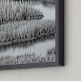 "Marshlands 1" - Art Print in Black & White by Elizabeth Pyle - Frame Close-up