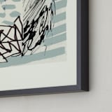 "Waterfall Assemblage" - Art Print in Waterfall Blue by Bethania Lima - Frame Close-up