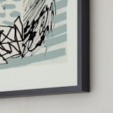 "Waterfall Assemblage" - Art Print in Waterfall Blue by Bethania Lima - Frame Close-up