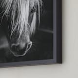 "Solitude Gaze" - Art Print in Shadow by Jamie Lollback - Frame Close-up