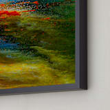 "Aerial Views" - Art Print in Citrus by MGTeevan - Frame Close-up