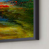 "Aerial Views" - Art Print in Citrus by MGTeevan - Frame Close-up