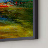 "Aerial Views" - Art Print in Citrus by MGTeevan - Frame Close-up