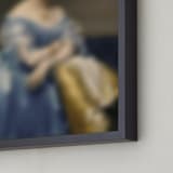 "Lady in Blue" - Art Print in azure by Claire - Frame Close-up