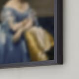 "Lady in Blue" - Art Print in azure by Claire - Frame Close-up