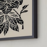 "Magnolia" - Art Print in Sand by Sherley Ferreira - Frame Close-up