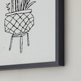 "Snake Plant" - Art Print in Soft Sand by Elliot Stokes - Frame Close-up