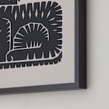 "Sitting Tiger" - Art Print in Graphite by Dani Lugato - Frame Close-up