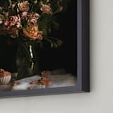 "Moody Floral Still Life" - Art Print in Moody Rose by Katie Buckman - Frame Close-up