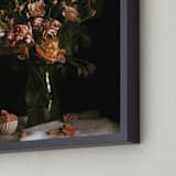 "Moody Floral Still Life" - Art Print in Moody Rose by Katie Buckman - Frame Close-up