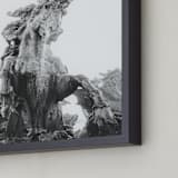 "Fantastical creature, fountain" - Art Print in Black and White by Jacquelyn Sloane Siklos - Frame Close-up