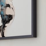 "Into the Distance" - Art Print in Aqua by Linda Mucha Karns - Frame Close-up