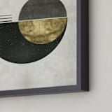 "The Eclipse" - Art Print in Vintage Gold by Faiza Khan - Frame Close-up