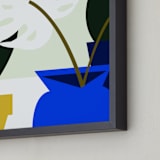 "Tropical Elements" - Art Print in Terracotta Blue by Jenna Skead - Frame Close-up
