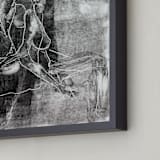 "Figure on Figure" - Art Print in Noir by Allison Belolan - Frame Close-up