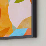 "A colorful moment" - Art Print in Juicy Orange by Dominique Vari - Frame Close-up