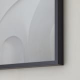 "El Morro Archway" - Art Print in Soft Grey Meets White by Anika - Frame Close-up