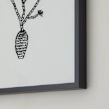 "Flower stems" - Art Print in Cream by Elliot Stokes - Frame Close-up