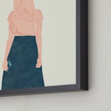 "From Where I Stand" - Art Print in Indigo by Field and Sky - Frame Close-up