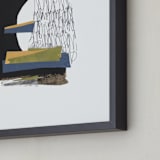 "Stacked Up" - Art Print in Ebony Moss by Pippin Schupbach - Frame Close-up