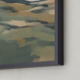 "Colorblock Horizon" - Art Print in Earthy Teal by Ashley Armistead - Frame Close-up