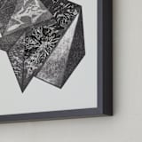 "Aquatinta" - Art Print in Black and grey by Oana Prints - Frame Close-up